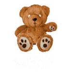 Ursinho de pelúcia marrom sorridente com patas escuras, acompanhado da frase "WARNING: cuteness overload" em um fundo verde. Ideal para transmitir fofura e diversão.