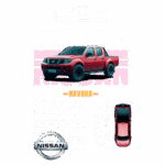 Imagem do Nissan Navara 2005, parte da segunda geração produzida de 2004 a 2015, destacando seu design robusto, capacidades off-road e espaço de carga versátil. Inclui especificações técnicas e uma comparação visual do modelo.