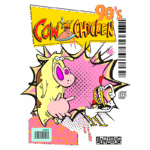 Capa da série animada "Cow and Chicken" dos anos 90, apresentando a vaca e o frango em uma cena divertida, com o logotipo vibrante do Cartoon Network.