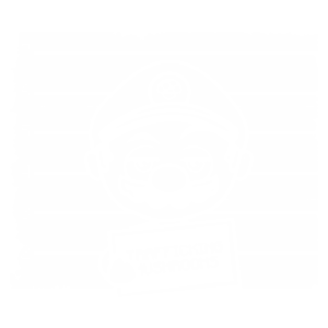 Ilustração de um personagem estilizado em uma ficha criminal, segurando uma placa com a frase "TRAFFICKING MUSHROOMS", com fundo de linhas de medição.
