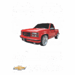 Imagem de uma caminhonete Chevrolet Cheyenne 400SS, destacando seu design esportivo e rodas grandes, com ilustrações de diferentes ângulos e informações sobre sua história. A imagem se destaca com fundo colorido e elementos gráficos que enfatizam o modelo e suas características únicas.