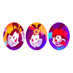 Personagens icônicos da animação, com três ilustrações coloridas mostrando Wakko, Yakko e Dot, todos sorrindo e fazendo expressões divertidas, em um fundo vibrante.