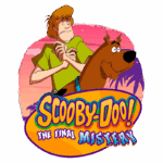 Imagem de Scooby-Doo e Salsicha em "Scooby-Doo! The Final Mystery", com fundo colorido e tropical, destacando a amizade entre o personagem humano e seu cachorro.