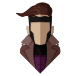 Ilustração vetorial de um personagem masculino com cabelo estilizado, usando um casaco marrom e máscara facial. Fundo verde.