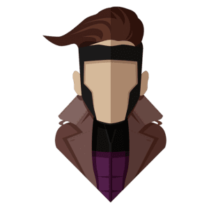 Ilustração vetorial de um personagem masculino com cabelo estilizado, usando um casaco marrom e máscara facial. Fundo verde.