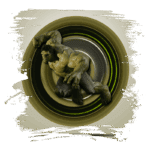 Hulk em movimento dinâmico, representado em uma imagem vibrante com um fundo circular que destaca sua força e agilidade. A arte captura a essência do personagem icônico da Marvel, destacando seus músculos e expressões intensas.