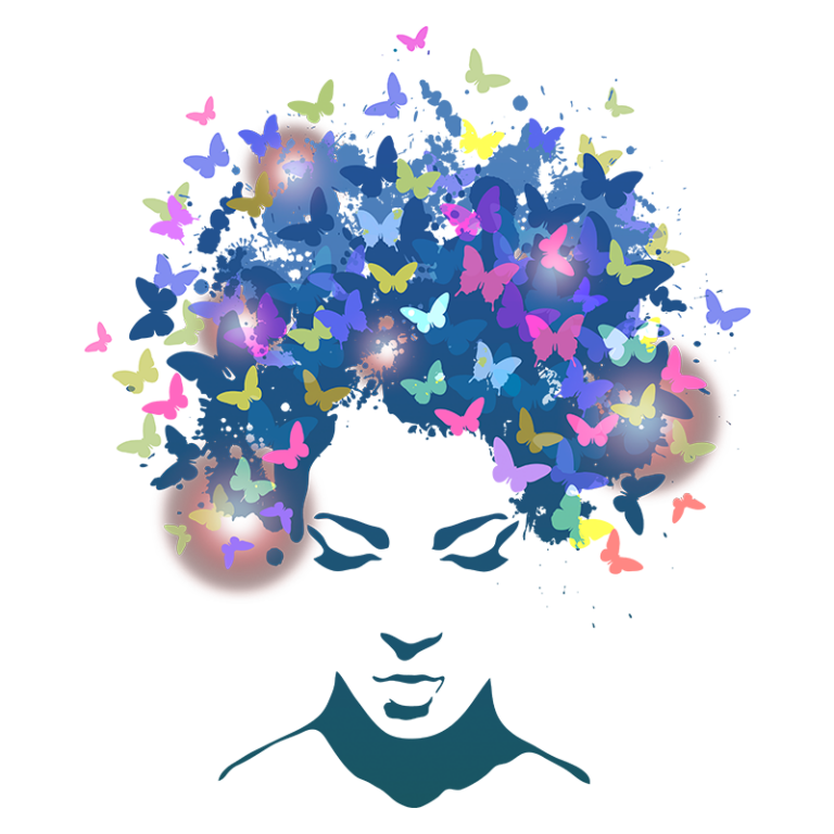 Ilustração colorida de borboletas em um fundo vibrante, simbolizando transformação e liberdade. Ideal para temas relacionados à natureza, beleza e criatividade.
