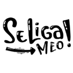 Texto em destaque "Se Liga! MEO!" com uma seta apontando para a direita, representando um convite à ação ou promoção de serviços da MEO.
