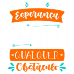 Texto ilustrativo com a frase "Que a esperança seja sempre maior que qualquer obstáculo", destacando otimismo e superação, com elementos gráficos coloridos e setas decorativas. Ideal para motivação e reflexões positivas.