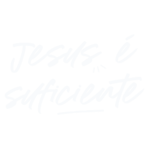 Texto em destaque "Jesus é suficiente" em estilo tipográfico moderno, enfatizando a mensagem de fé e espiritualidade.