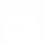 Personagem de desenho animado deitado sobre a palavra "God is Good", com balão de fala dizendo "....ALL THE TIME!!". Ilustração em branco sobre fundo verde.