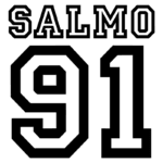 Texto em destaque "SALMO 91" com números em estilo gráfico, representando o Salmo bíblico que aborda proteção e segurança divina.