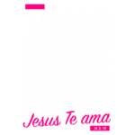 Texto motivacional em português com a mensagem "Jamais duvide disso! Jesus te ama" e referência bíblica João 3:16.