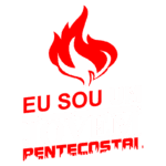 Imagem com o texto "Eu sou um jovem pentecostal" e uma chama estilizada, simbolizando a fé e a espiritualidade da juventude pentecostal.