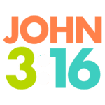 Texto em destaque com a referência bíblica João 3:16 em cores vibrantes, ideal para materiais religiosos e de inspiração.