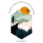 Imagem ilustrativa de um homem em uma montanha, contemplando a paisagem ao amanhecer, com uma citação inspiradora sobre seguir os caminhos do Senhor, acompanhada pela referência bíblica de 2 Crônicas 17:6.