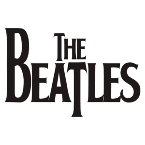 Logotipo da banda britânica The Beatles, famoso por seu impacto na música e cultura pop mundial.
