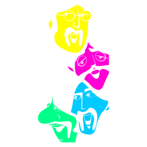 Ilustração colorida estilizada dos membros da banda The Beatles, destacando rostos em tons de amarelo, rosa e azul. Abaixo, o nome "The Beatles" em letras brancas. Ideal para fãs de música e cultura pop.
