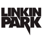 Logo da banda Linkin Park, famosa por seu estilo musical que mistura rock, nu-metal e hip-hop.