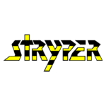 Logo da banda Stryper, famosa por seu estilo de rock cristão, com design em amarelo e preto, destacando o nome "STRYPER" em uma fonte estilizada.