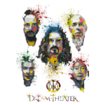 Imagem artística com cinco retratos estilizados de homens em uma composição vibrante, utilizando cores variadas como vermelho, azul, verde e amarelo, refletindo uma expressão criativa e emotiva.