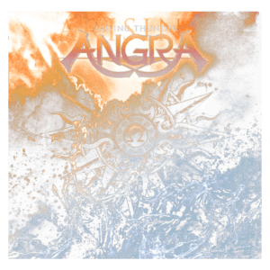 Capa do álbum "Arising Thunder" da banda Angra, apresentando um design artístico com elementos de água e raios, simbolizando força e energia.