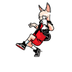 Ilustração de um cachorro estilizado, vestido com roupas de rua, segurando um frasco de laboratório e relaxando. O design inclui a frase "Stay Calm Stay High", representando uma estética urbana e moderna. Ideal para moda streetwear.
