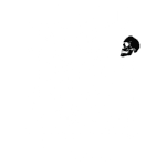 Design gráfico com a frase "SECRET SOCIETY JUST LIKE A LEGACY", apresentando uma ilustração estilizada de um guerreiro com um capacete, cercado por elementos como uma caveira, estrelas e padrões de corrente. Ideal para temas de mistério e legado.