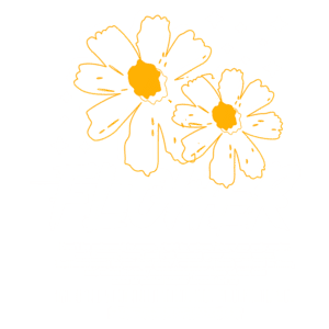 Design gráfico com flores brancas e amarelas, acompanhadas da palavra "FLOWER". A arte transmite uma mensagem sobre a importância da expressão emocional, destacando a necessidade de lágrimas e luz para a cura. Ideal para moda streetwear.