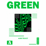 Design gráfico moderno com a frase "Green Wave", apresentando padrões abstratos em verde e preto. O layout inclui elementos geométricos e texto relacionado a moda streetwear, destacando a marca "Unrestricted" e o ano "2023". Ideal para promover tendências contemporâneas de vestuário.