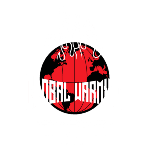 Imagem com tema de aquecimento global, apresentando um globo terrestre em chamas e a frase "GLOBAL WARMING". O design destaca a necessidade de proteção do meio ambiente e a importância do equilíbrio entre humanos e a natureza, promovendo a conscientização sobre as ameaças à biodiversidade.