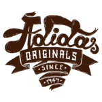 Logotipo da Adidas Originals, destacando o ano de fundação, 1949, em um design estilizado com elementos gráficos vintage.