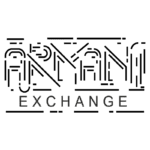 Logotipo da marca Armani Exchange, que apresenta um design moderno e estilizado em letras maiúsculas, ideal para moda e tendências urbanas.