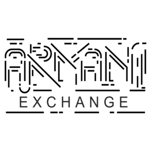 Logotipo da marca Armani Exchange, que apresenta um design moderno e estilizado em letras maiúsculas, ideal para moda e tendências urbanas.