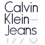 Texto em destaque da marca Calvin Klein Jeans, destacando o ano de 1978 e a expressão "Original Brand Since". Ideal para promover a herança e qualidade da marca.