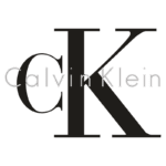 Logo da Calvin Klein com as letras "CK" em destaque, representando a marca de moda icônica conhecida por seu estilo minimalista e sofisticado.