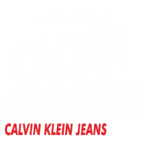 Texto alternativo: Design gráfico com as palavras "CALVIN KLEIN JEANS" em diferentes tamanhos e estilos, destacando a marca de moda. Ideal para ilustrar identidade visual e branding da Calvin Klein.