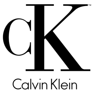 Logo da Calvin Klein com as iniciais "ck" em um design elegante e minimalista, representando a marca de moda e fragrâncias.