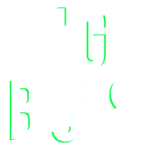 Logotipo da marca Hugo Boss em design moderno, destacando as palavras "Hugo" e "Boss" em tipografia estilizada com texturas distintas.