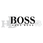 Logotipo da Hugo Boss, destacando as letras "HB" e "BOSS", com a data de estabelecimento de 1973.
