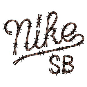 Logotipo da Nike SB estilizado com cordas e espinhos, representando a identidade da marca de skate da Nike.