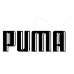 Logotipo da Puma, destacando a frase "Original Puma - Authentic Sportswear Est. 1948" com um desenho de um puma saltando, simbolizando autenticidade e tradição no vestuário esportivo.