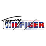 Logotipo da Tommy Hilfiger com as palavras "Tommy," "HILFIGER," "Casual," "Active," e "Edition" em uma combinação de cores vermelho, azul e branco, representando o estilo moderno e casual da marca.