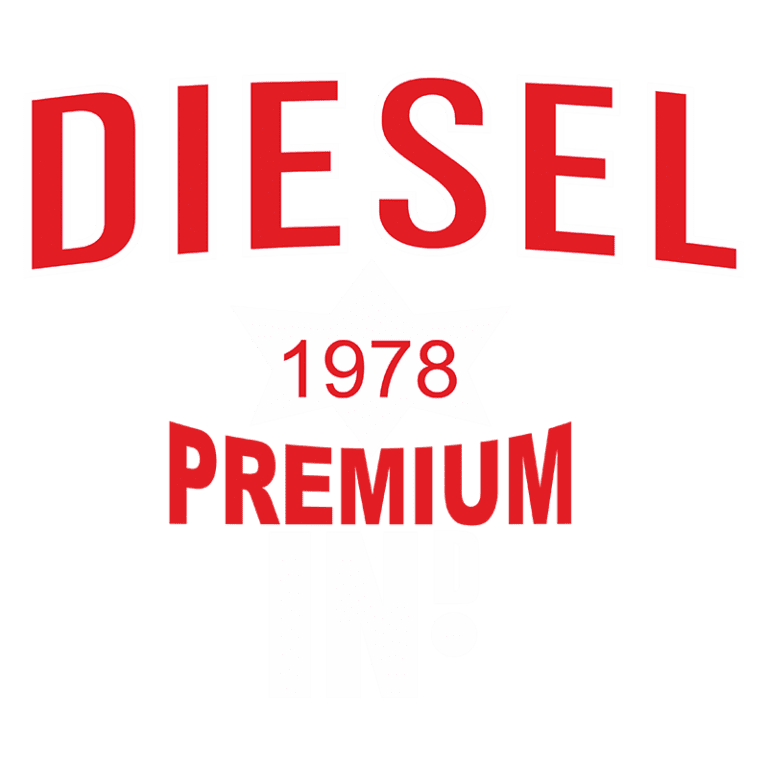 Logotipo da marca Diesel com destaque para "Premium" e o ano 1978, representando a herança e qualidade da marca.