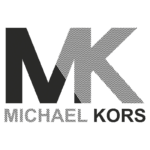Logo da marca Michael Kors, apresentando as letras "MK" em um design moderno e estilizado, acompanhado do nome completo "MICHAEL KORS" em texto amplo. Ideal para identificar produtos de moda e acessórios da marca.