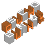 Texto em estilo gráfico com as palavras "Such Bunny" em listras laranjas e brancas, acompanhadas de uma ilustração de um coelho estilizado, sobre fundo verde.