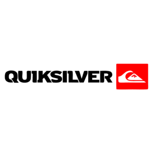 Logo da Quiksilver, marca conhecida por produtos de surf, vestuário e acessórios.