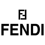 Logotipo da Fendi, uma marca italiana de moda e luxo conhecida por suas bolsas, acessórios e design inovador.