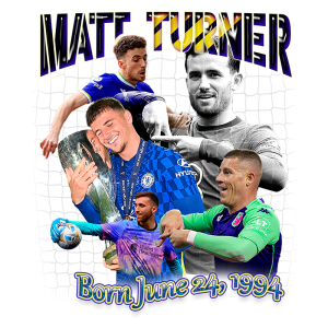 Imagem de Matt Turner, jogador de futebol nascido em 24 de junho de 1994. A imagem apresenta várias cenas dele em ação, incluindo momentos de celebração de vitórias, uso de uniformes de times e interações com troféus e fãs. Ideal para destacar sua carreira e conquistas no futebol.