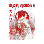 Capa do álbum "Senjutsu" da banda Iron Maiden, apresentando uma ilustração de um guerreiro samurai com uma espada erguida diante de um sol vermelho. O logo do Iron Maiden está em destaque na parte superior da imagem.